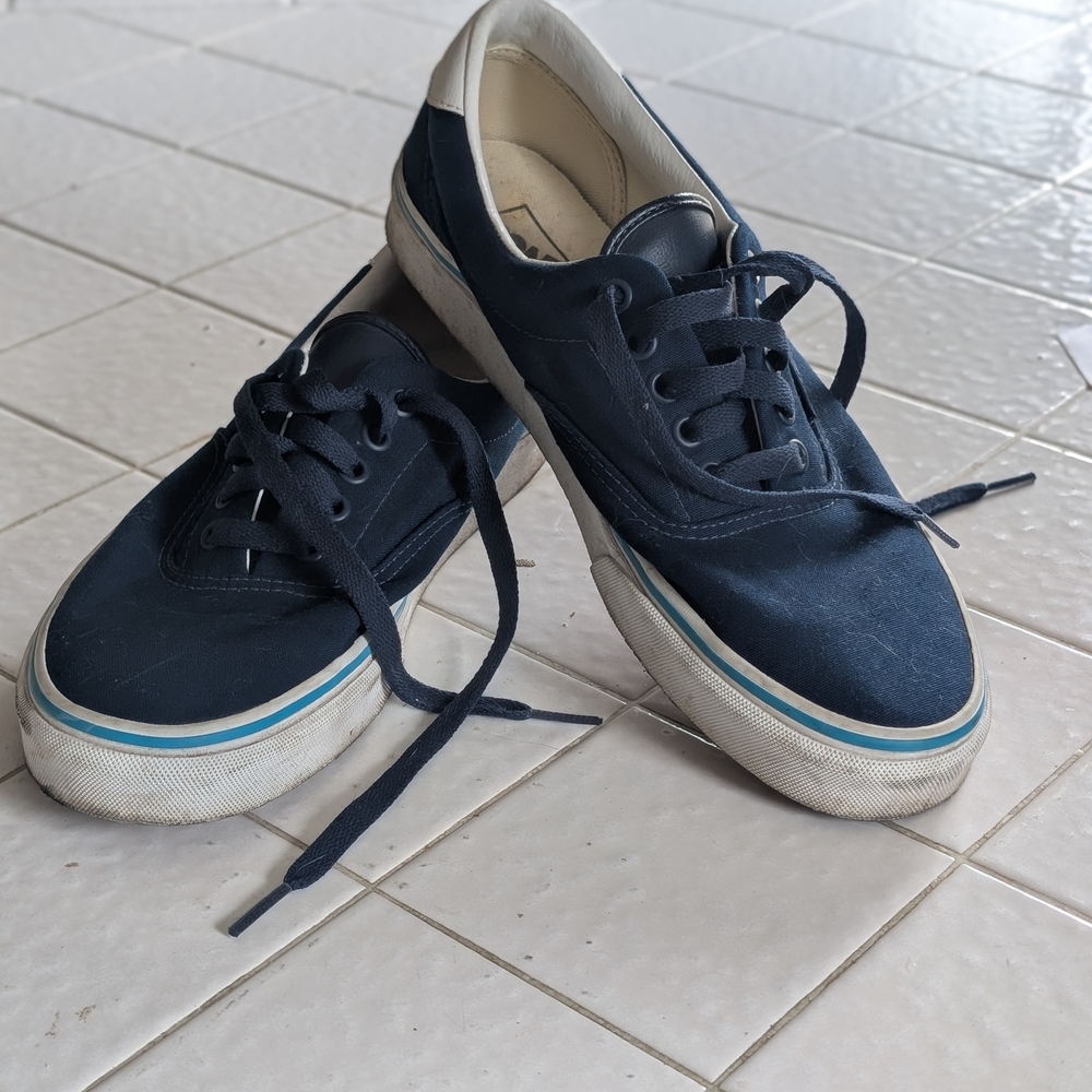 Vans Navy Blue Sneakers Mens Size 9 - Only Worn A Couple Of Times.